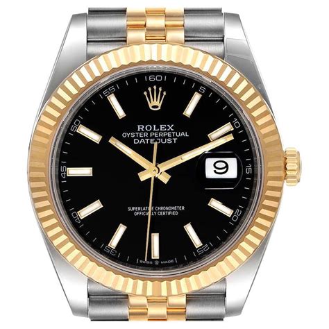 rolex gold schwarz herren|Rolex datejust 41 gold.